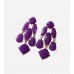 Purple Stones Chandelier-Style Earring