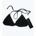 Black Woven Overlay Bikini Top