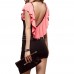 Ladies Party Ruffled Color Mix V Neck Backless Mini Dress