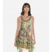 Abstract Print Silk Dress