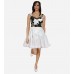 Ivory Lace Tulle Tutu Mini Skirt