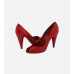 Red Kid Mid Calf Boot