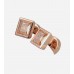 Clear Baguette Gold Stud Earring