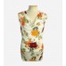 Multi-Color Floral Print Drape Neck Top