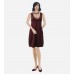 Merlot Wool Sleeveless Dress