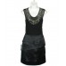Black Beaded Silk Cocktail Dress