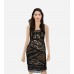 Black Stretch Lace Cocktail Dress