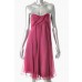 Fuchsia Twist Strapless Dress