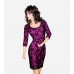 Hot Pink Underlay Fitted Dress