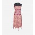 Paisley Silk Strapless Dress