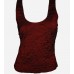 Red Crinkled Tank Top