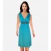 Sleeveless Cross Front Bodice Dress