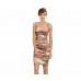 Ruched Leopard Print Sheath Dress