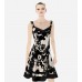 Black & White Floral Spring-Summer Dress
