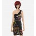 One Shoulder Multicolor Dress