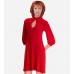 Keyhole Trapeze Dress in Red