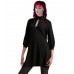 Keyhole Trapeze Dress in Black