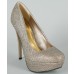 High Heels Platform Glitter Stiletto Pumps