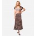 Floral Chiffon Tiered Skirt