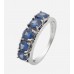 Round Cut Blue Sapphire Ring
