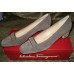 Brown Suede Calf Pump Shoe