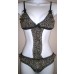 Ruffle Leopard Bow Mesh Teddy