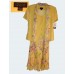 Yellow Floral Silk Dress