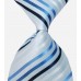Striped Blues White Mens Tie