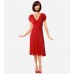 Red Pleated Dress