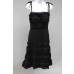 Spaghetti Tie Strap Ruffle Front A Line Dress