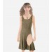Waisted Brown Career Dress
