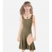 Waisted Brown Career Dress
