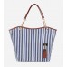 Stripe Canvas Shoulder Bag
