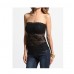 Black Floral Strapless Cami Tank