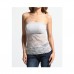 Ivory Floral Strapless Cami Tank Top