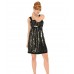 Velvet Trim Lurex Dress