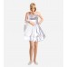White Shimmery Top Cocktail Dress