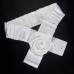 Womens Elastic Stretch Satin Rose White Waist Belt Band