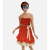 Coral Ruffle Hem Tube Dress