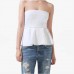 Strapless Peplum Tank Top